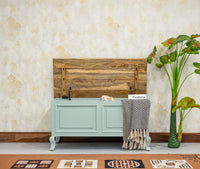 Mumbai Solid Wood Storage Trunk Box - Trunks & Cabinets - Furniselan-Silt-Green