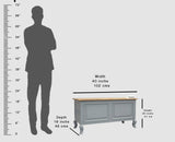 Mumbai Solid Wood Storage Trunk Box - Trunks & Cabinets - Furniselan-
Cool-Grey