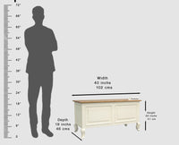 Mumbai Solid Wood Storage Trunk Box - Trunks & Cabinets - Furniselan-Frosty-White