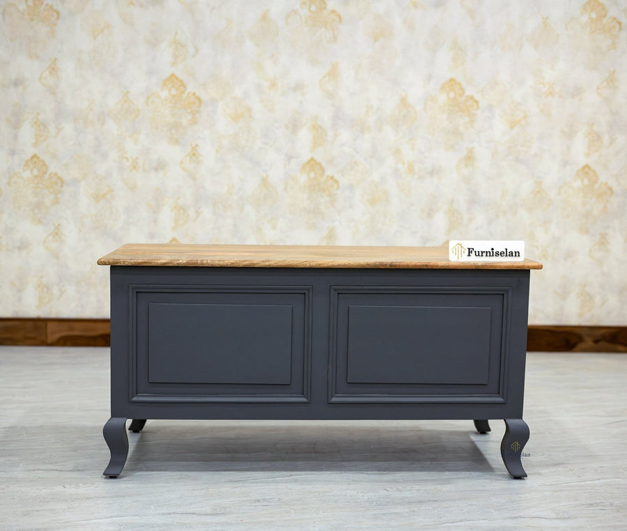 Mumbai Solid Wood Storage Trunk Box - Trunks & Cabinets - Furniselan-
Slate-Grey