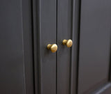 Mumbai Solid Wood Two Door Sideboard Cabinet - Sideboard - Furniselan - Slate-Grey