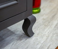 Mumbai Solid Wood Two Door Sideboard Cabinet - Sideboard - Furniselan - Slate-Grey