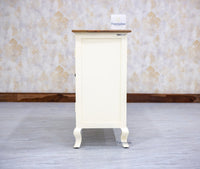 Mumbai Solid Wood Two Door Sideboard Cabinet - Sideboard - Furniselan - Frosty-White