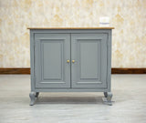 Mumbai Solid Wood Two Door Sideboard Cabinet - Sideboard - Furniselan - Cool-Grey