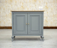 Mumbai Solid Wood Two Door Sideboard Cabinet - Sideboard - Furniselan - Cool-Grey