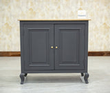 Mumbai Solid Wood Two Door Sideboard Cabinet - Sideboard - Furniselan - Slate-Grey