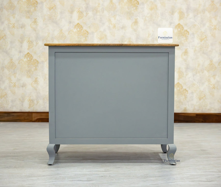 Mumbai Solid Wood Two Door Sideboard Cabinet - Sideboard - Furniselan - Cool-Grey