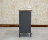 Mumbai Solid Wood Two Door Sideboard Cabinet - Sideboard - Furniselan - Slate-Grey