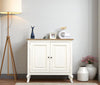 Mumbai Solid Wood Two Door Sideboard Cabinet - Sideboard - Furniselan - Frosty-WhiteFurniselan
