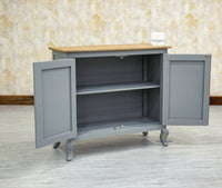 Mumbai Solid Wood Two Door Sideboard Cabinet - Sideboard - Furniselan - Cool-Grey