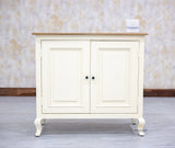 Mumbai Solid Wood Two Door Sideboard Cabinet - Sideboard - Furniselan - Frosty-White
