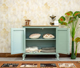 Mumbai Solid Wood Two Door Sideboard Cabinet - Sideboard - Furniselan - Silt-Green