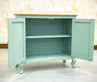 Mumbai Solid Wood Two Door Sideboard Cabinet - Sideboard - Furniselan - Silt-Green