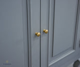 Mumbai Solid Wood Two Door Sideboard Cabinet - Sideboard - Furniselan - Cool-Grey