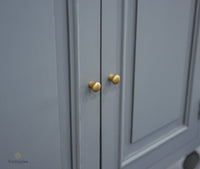 Mumbai Solid Wood Two Door Sideboard Cabinet - Sideboard - Furniselan - Cool-Grey