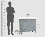 Mumbai Solid Wood Two Door Sideboard Cabinet - Sideboard - Furniselan - Cool-Grey