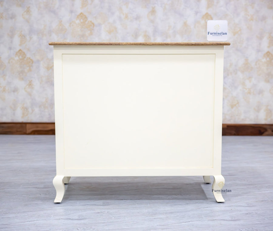 Mumbai Solid Wood Two Door Sideboard Cabinet - Sideboard - Furniselan - Frosty-White