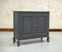 Mumbai Solid Wood Two Door Sideboard Cabinet - Sideboard - Furniselan - Slate-Grey