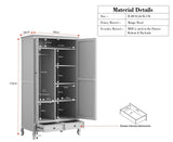 Mumbai Solid Wood Two Door Wardrobe - Wardrobes & Cabinets - Furniselan - Silt Green