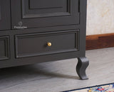 Mumbai Solid Wood Two Door Wardrobe - Wardrobes & Cabinets - Furniselan Slate-Grey