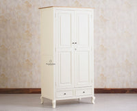 Mumbai Solid Wood Two Door Wardrobe - Wardrobes & Cabinets - Furniselan