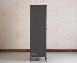 Mumbai Solid Wood Two Door Wardrobe - Wardrobes & Cabinets - Furniselan Slate-Grey