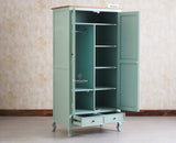 Mumbai Solid Wood Two Door Wardrobe - Wardrobes & Cabinets - Furniselan - Silt Green