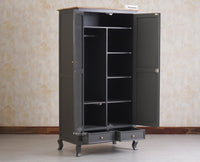 Mumbai Solid Wood Two Door Wardrobe - Wardrobes & Cabinets - Furniselan