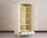 Mumbai Solid Wood Two Door Wardrobe - Wardrobes & Cabinets - Furniselan