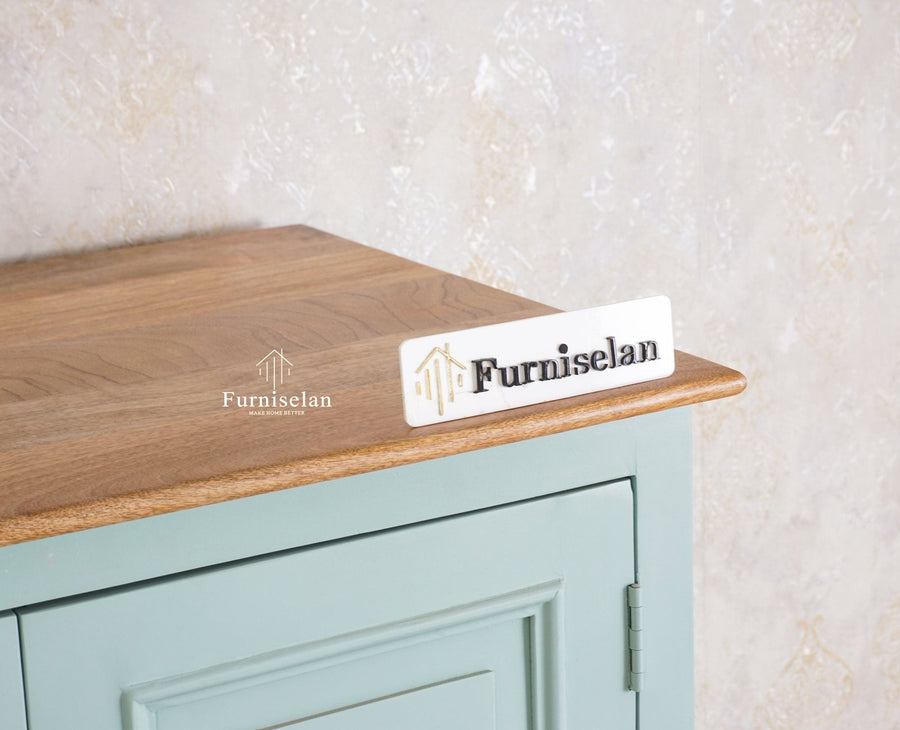 Mumbai Solid Wood Two Door Wardrobe - Wardrobes & Cabinets - Furniselan - Silt Green
