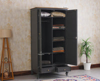 Mumbai Solid Wood Two Door Wardrobe - Wardrobes & Cabinets - Furniselan