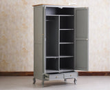 Mumbai Solid Wood Two Door Wardrobe - Wardrobes & Cabinets - Furniselan