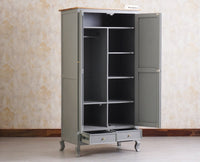 Mumbai Solid Wood Two Door Wardrobe - Wardrobes & Cabinets - Furniselan