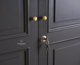 Mumbai Solid Wood Two Door Wardrobe - Wardrobes & Cabinets - Furniselan Slate-Grey