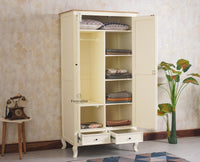 Mumbai Solid Wood Two Door Wardrobe - Wardrobes & Cabinets - Furniselan