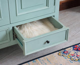 Mumbai Solid Wood Two Door Wardrobe - Wardrobes & Cabinets - Furniselan - Silt Green