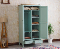 Mumbai Solid Wood Two Door Wardrobe - Wardrobes & Cabinets - Furniselan