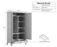 Mumbai Solid Wood Two Door Wardrobe Furniselan Frosty White