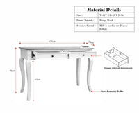 Mumbai Solid Wood Two Drawer Console Table Furniselan Cool Grey