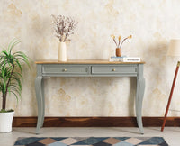 Mumbai Solid Wood Two Drawer Console Table Furniselan Cool Grey