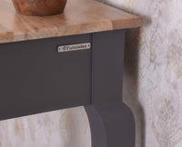 Mumbai Solid Wood Two Drawer Study Laptop Table - Console Table - Furniselan - Slate Grey
