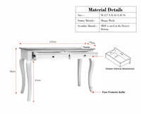 Mumbai Solid Wood Two Drawer Study Laptop Table - Console Table - Furniselan - Slate Grey