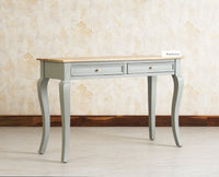 Mumbai Solid Wood Two Drawer Console Table Furniselan Cool Grey
