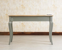 Mumbai Solid Wood Two Drawer Console Table Furniselan Cool Grey