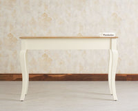Mumbai Solid Wood Two Drawer Console Table Furniselan Frosty White