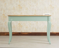 Mumbai Solid Wood Two Drawer Study Laptop Table Furniselan Silt Green