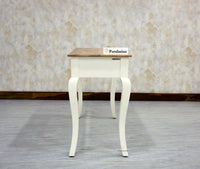 Mumbai Solid Wood Two Drawer Study Laptop Table Furniselan - Frosty-White