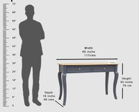 Mumbai Solid Wood Two Drawer Study Laptop Table Furniselan - Cool-Grey