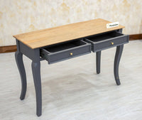Mumbai Solid Wood Two Drawer Study Laptop Table Furniselan - Cool-Grey