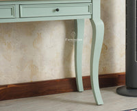 Mumbai Solid Wood Two Drawer Study Laptop Table Furniselan Silt Green